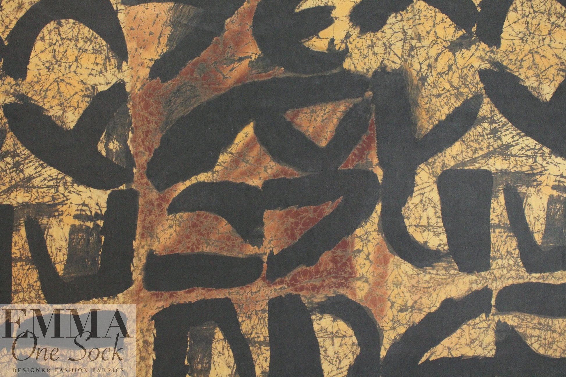 Lander0 silk blouseweight - batiky abstract 1.375 yd