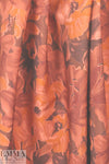 French spicy floral printed silk blend shantung