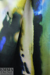 NY designer edgy burnished abstract silk charmeuse