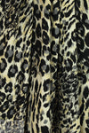 NY designer black/gray/cornsilk animal silk charmeuse 1.5 yds