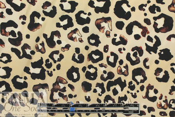 NY designer leopard spot silk charmeuse 1.25 yds