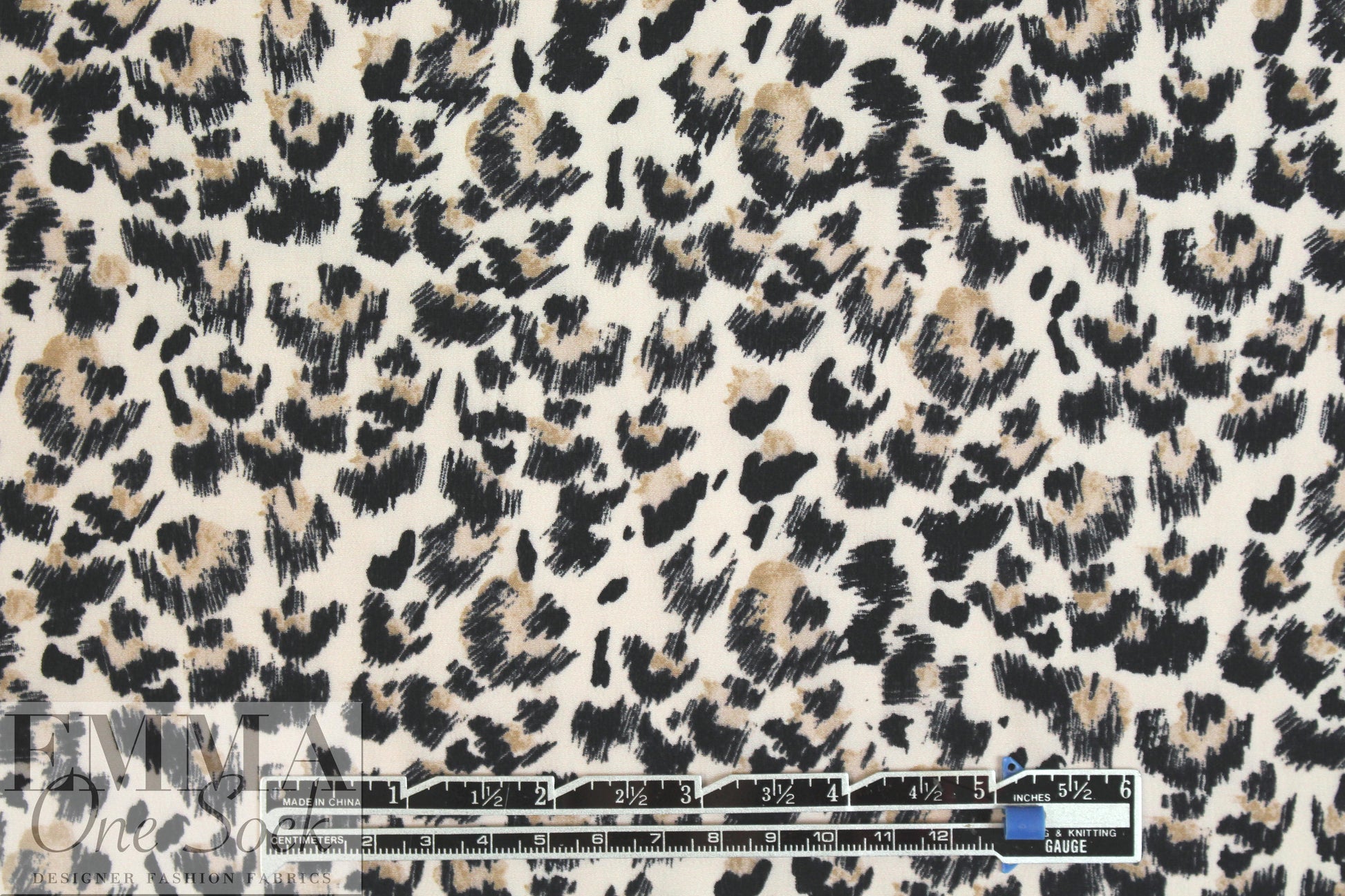 NY designer silk blouseweight - animal graphic