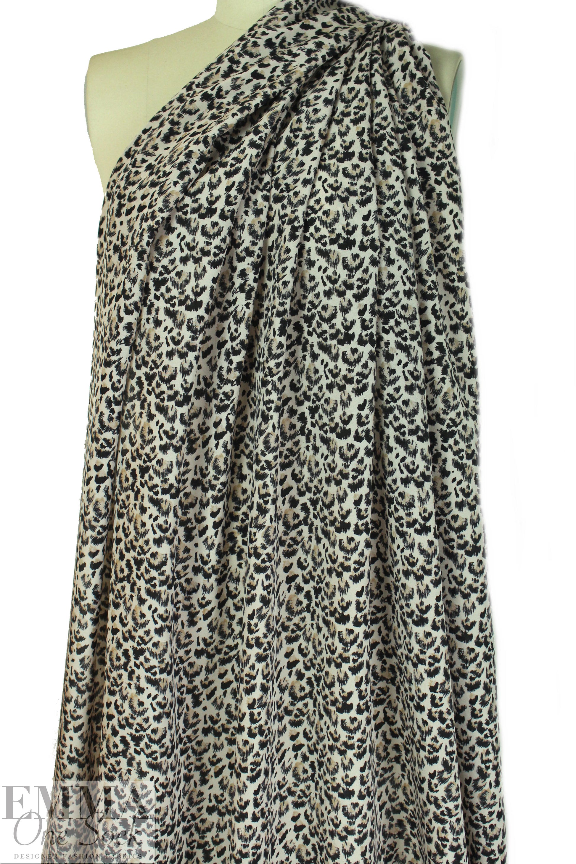 NY designer silk blouseweight - animal graphic