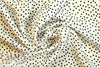 famous designer silk crepe de chine - black dot on cream .625 yds
