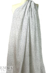 famous designer silk crepe de chine - black dot on cream