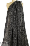 NY designer black/white confetti silk georgette 1.875 yd