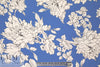 Mi11y blue background floral silk georgette 1.25 yd