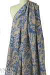 NY designer 3-ply silk - blue/beige vintage