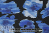 NY designer 'denimy shapes' silk georgette 1 yard