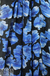NY designer 'denimy shapes' silk georgette 1.25 yds
