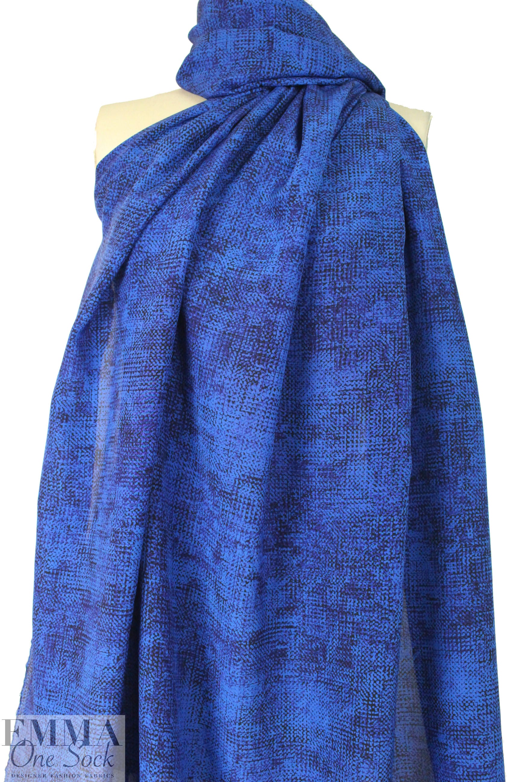 Rebecca Tayl0r 'blue tweed' silk blouseweight
