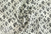 NY designer white with black bouquets silk CDC