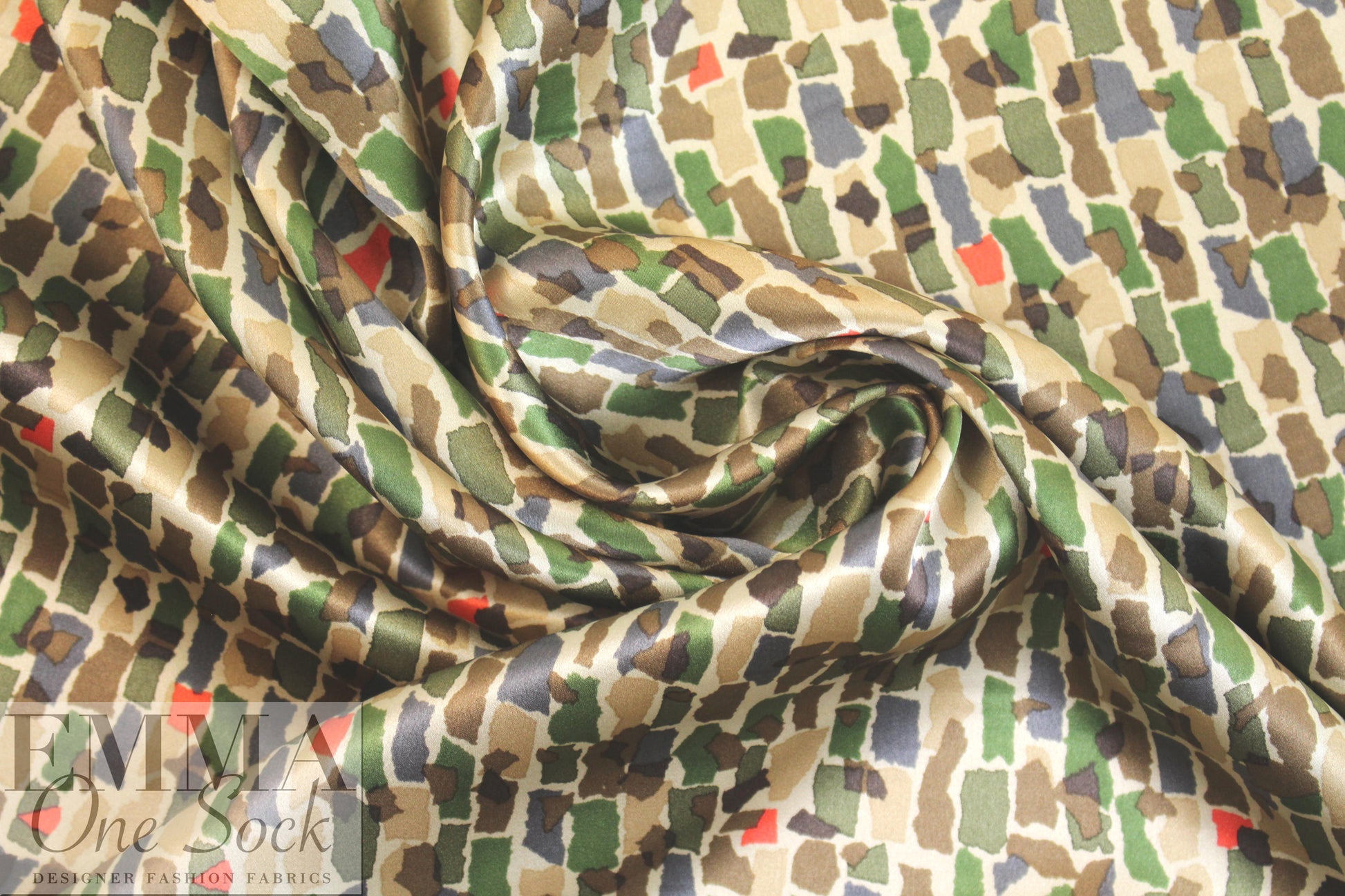 NY designer confetti pieces silk charmeuse .625 yds