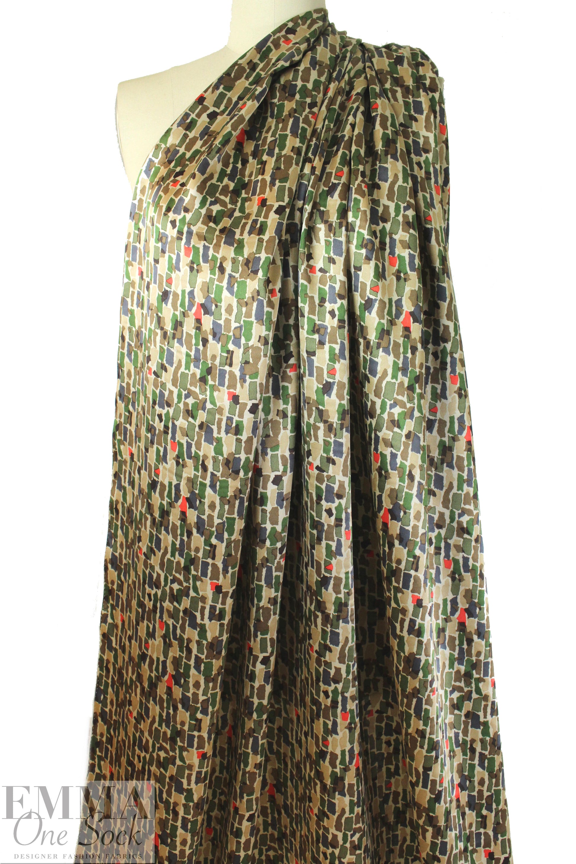 NY designer confetti pieces silk charmeuse