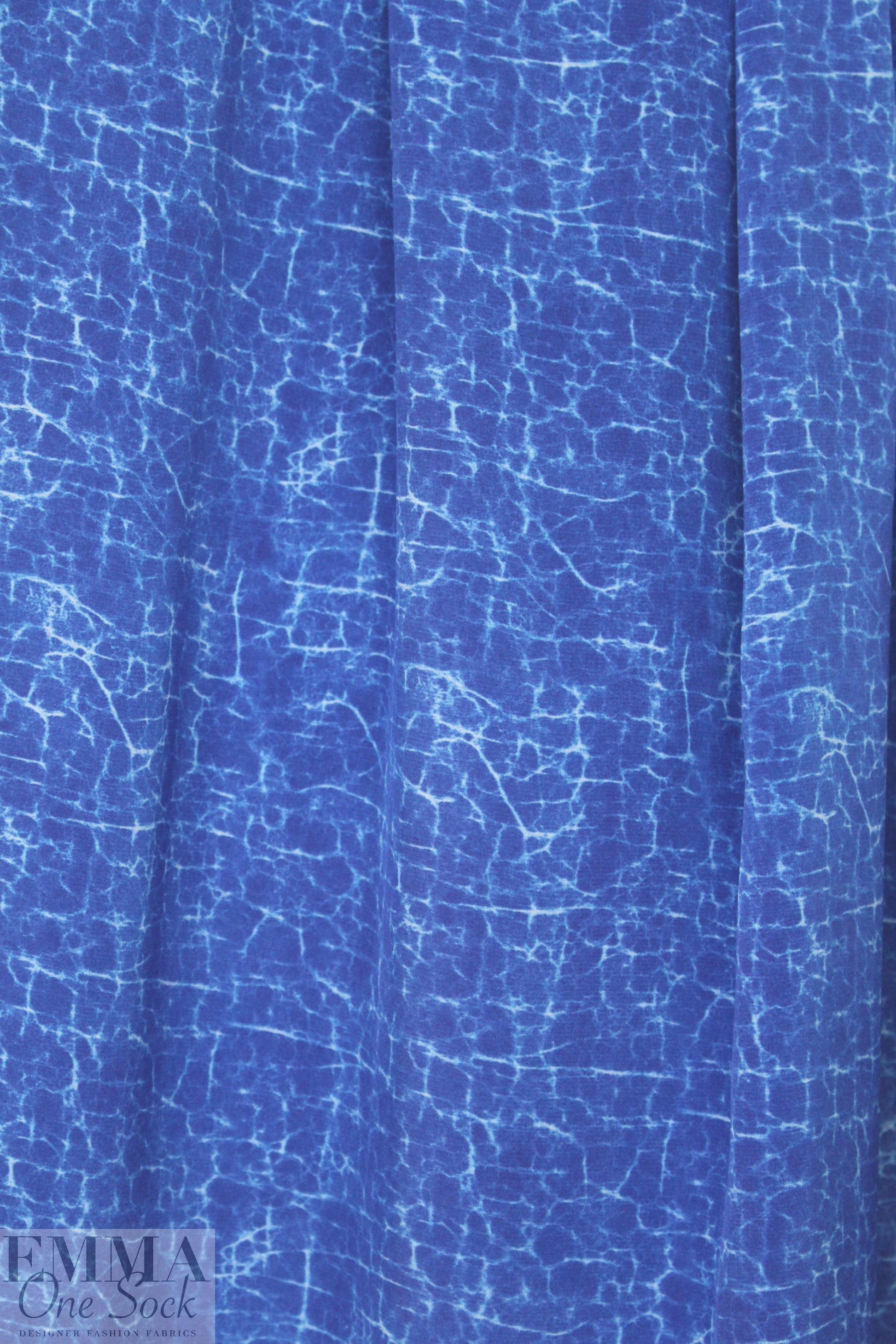 NY designer silk blouseweight - batiky blue