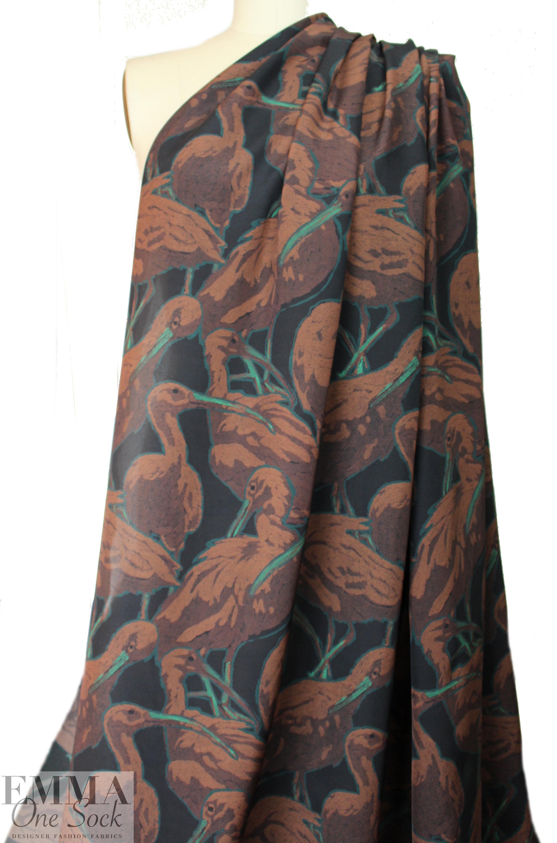 NY designer stork convention silk blouseweight