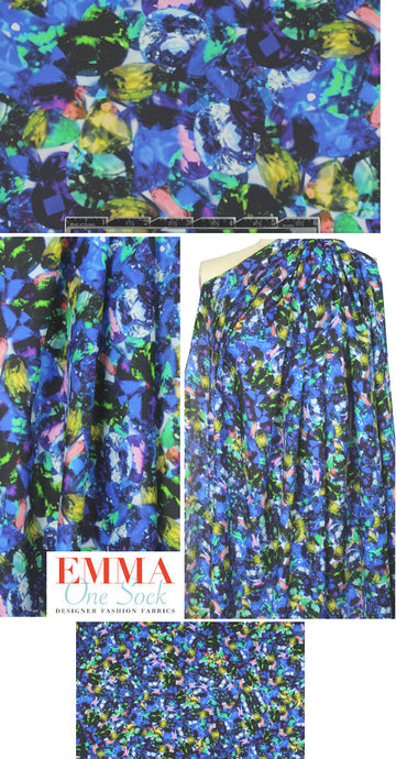 Mi11y 'jewels and gems' silk satin chiffon
