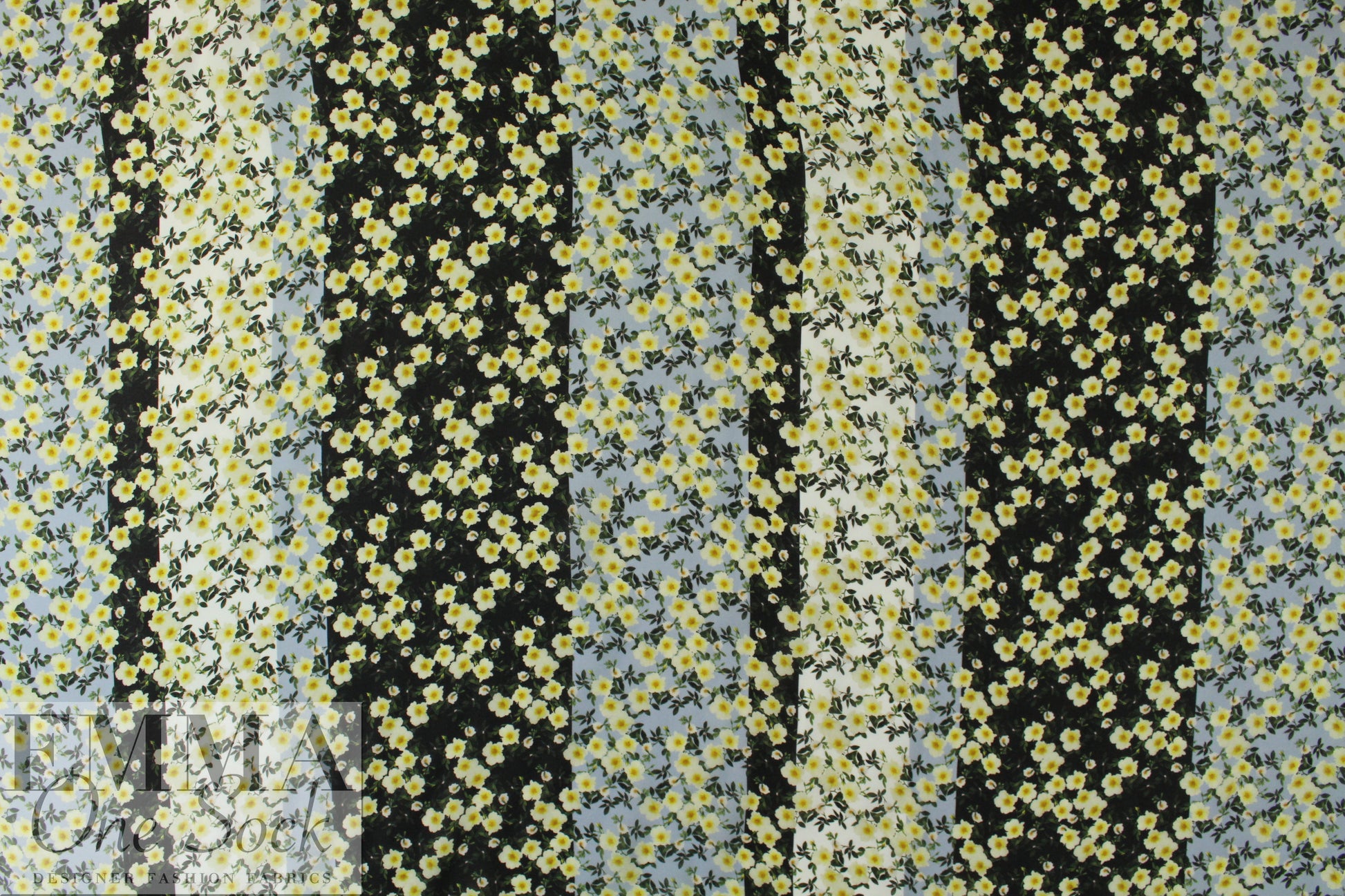 NY designer 'blossoming stripes' silk georgette .75 yds
