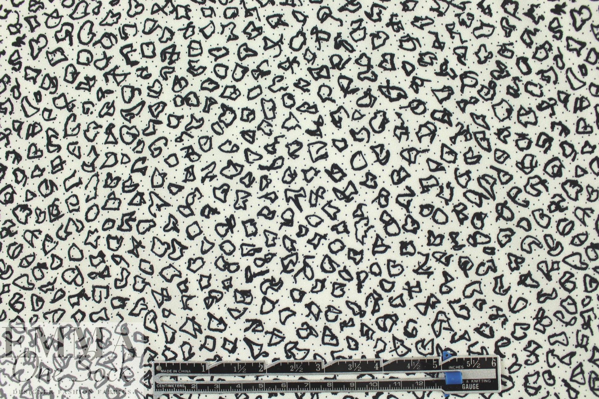 NY designer little squiggles silk blouseweight 2 yd