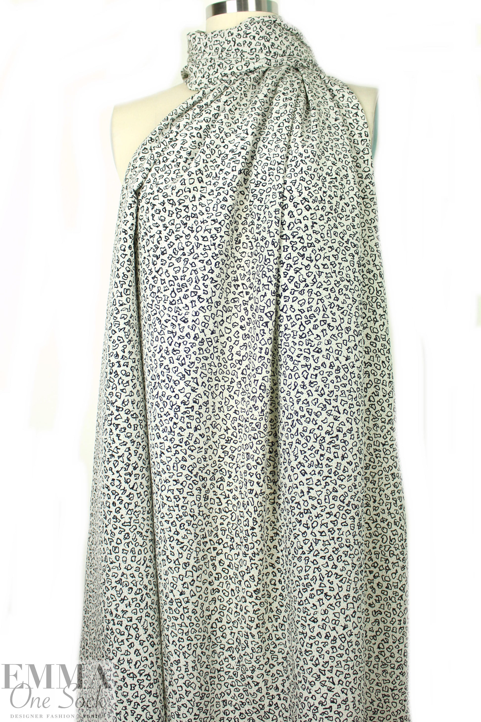 NY designer little squiggles silk blouseweight 2 yd