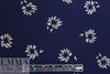 NY designer navy/off white floral silk CDC 1.625 yds