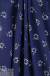 NY designer navy/off white floral silk CDC 1.625 yds