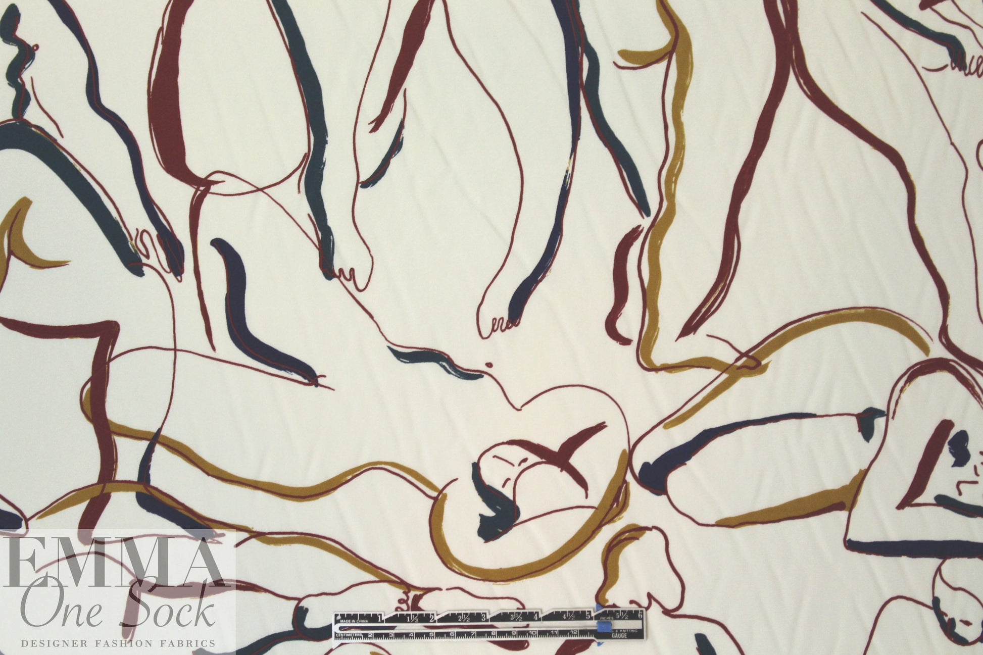 Whit silk crepe de chine - 'nudes in repose'