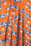 NY designer 'tangerine flora' silk georgette 1.5 yd