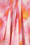 NY designer sunrise abstract silk crepe de chine 2 yd