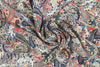 NY designer floral paisely silk crepe de chine .75 yds