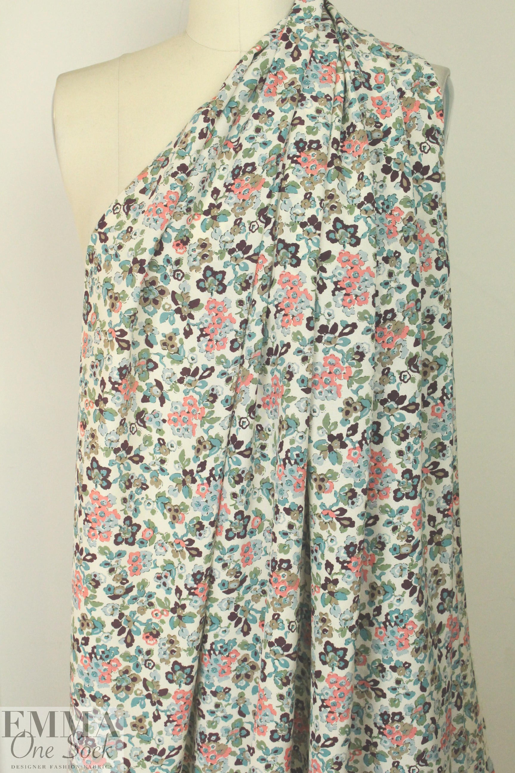Rebecca Tayl0r 'floral charm' silk blouseweight 1 yard