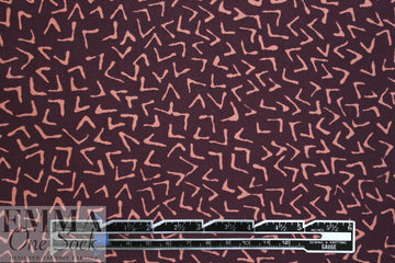 NY designer deep plum/pink blush 'v' silk CDC .75 yds