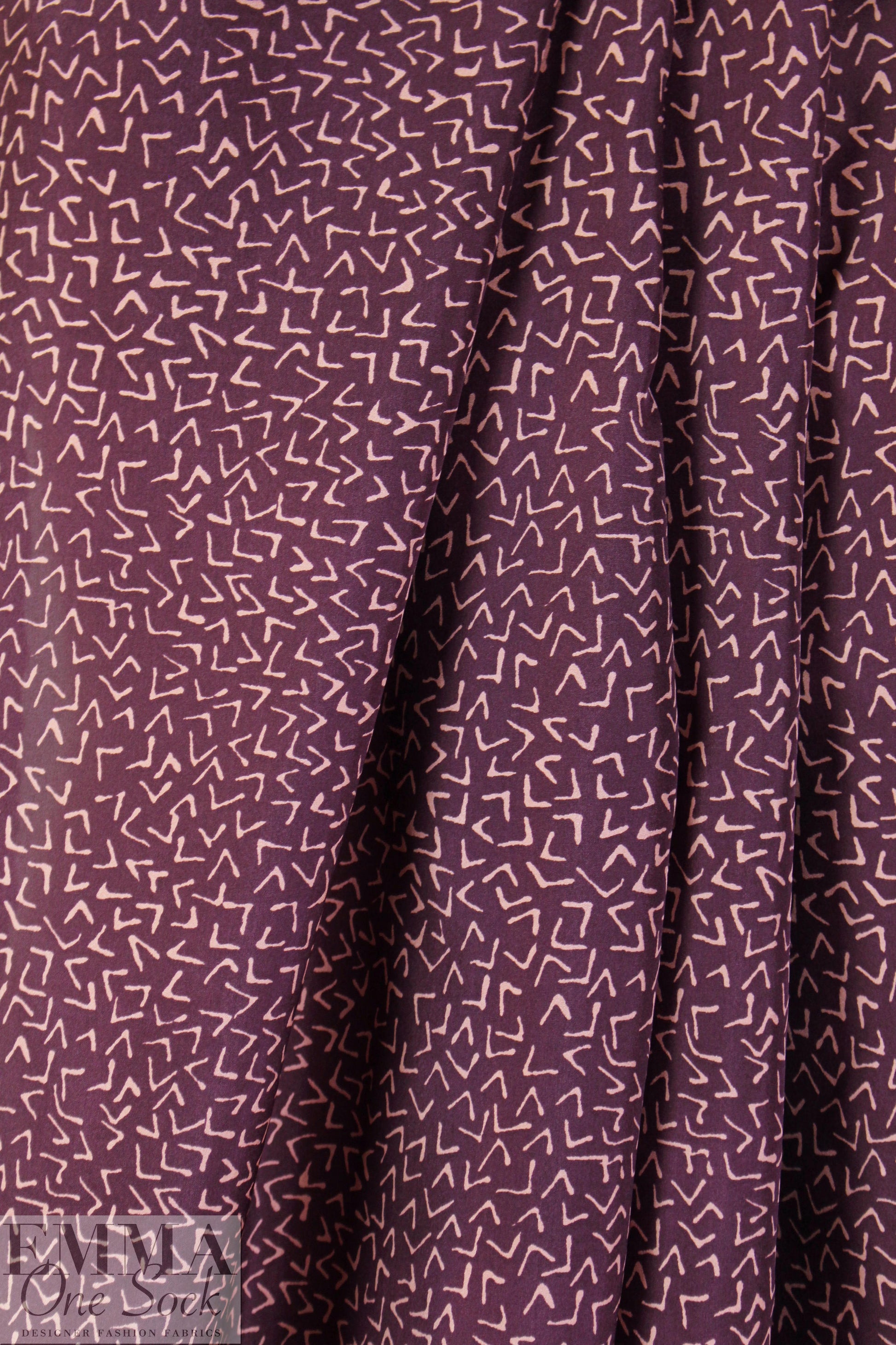 NY designer deep plum/pink blush 'v' silk CDC