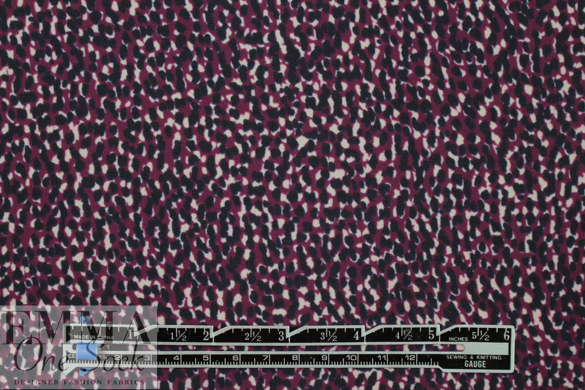 NY designer plum/midnight speckled silk georgette 2 yd