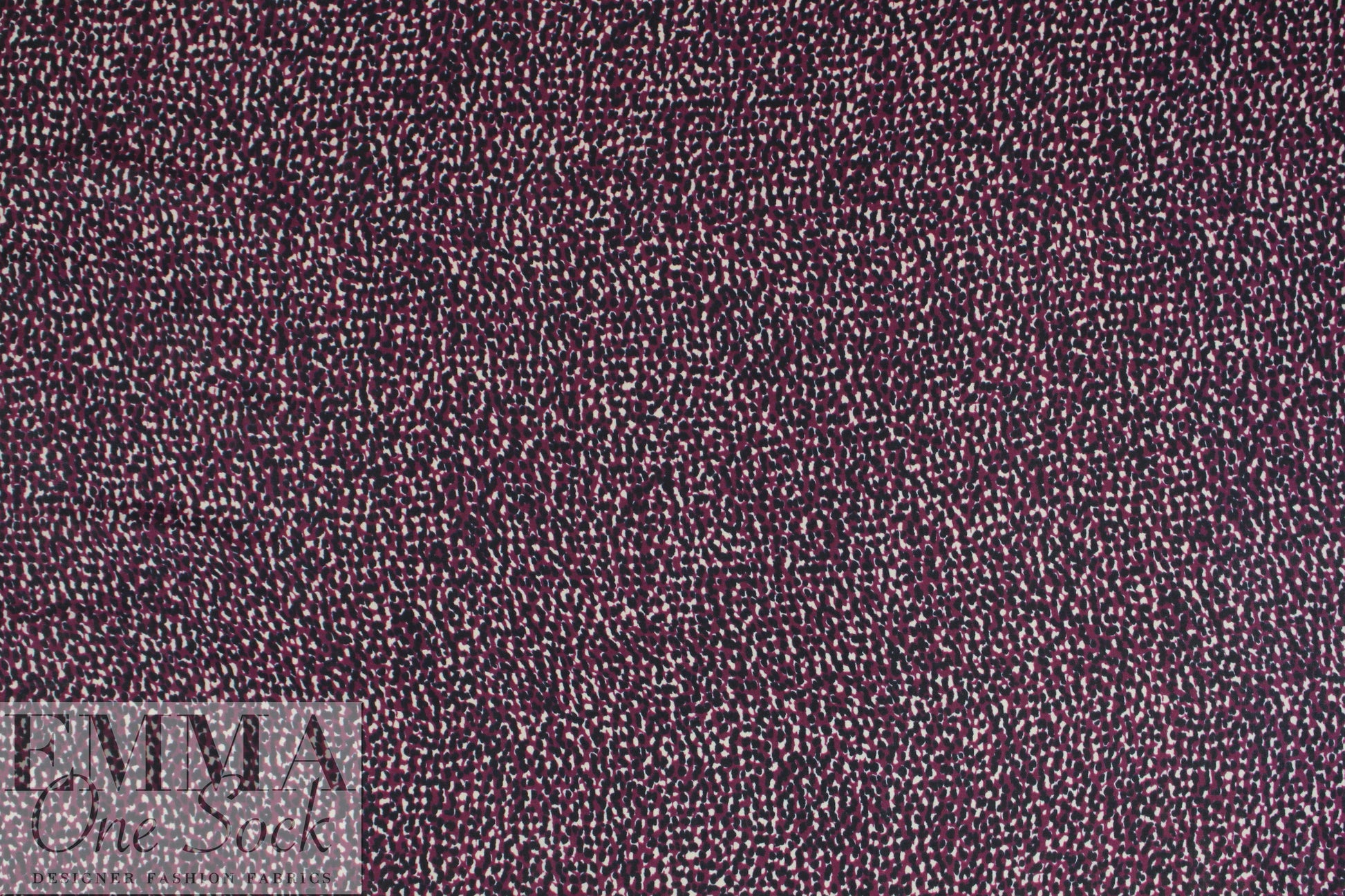 NY designer plum/midnight speckled silk georgette 2 yd