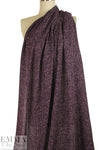 NY designer plum/midnight speckled silk georgette 2 yd