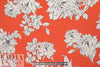 Mi11y persimmon background floral silk georgette