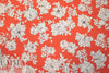 Mi11y persimmon background floral silk georgette