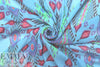 famous designer silk chiffon panel - sky southwest 2 yd