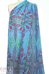 famous designer silk chiffon panel - sky southwest