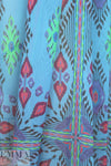 famous designer silk chiffon panel - sky southwest .5 yds