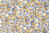 NY designer leafy abstract silk blouseweight