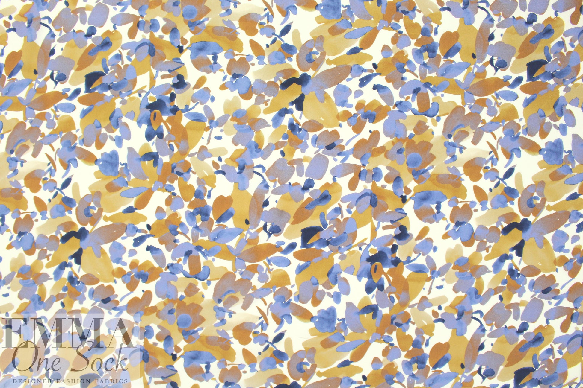 NY designer leafy abstract silk blouseweight