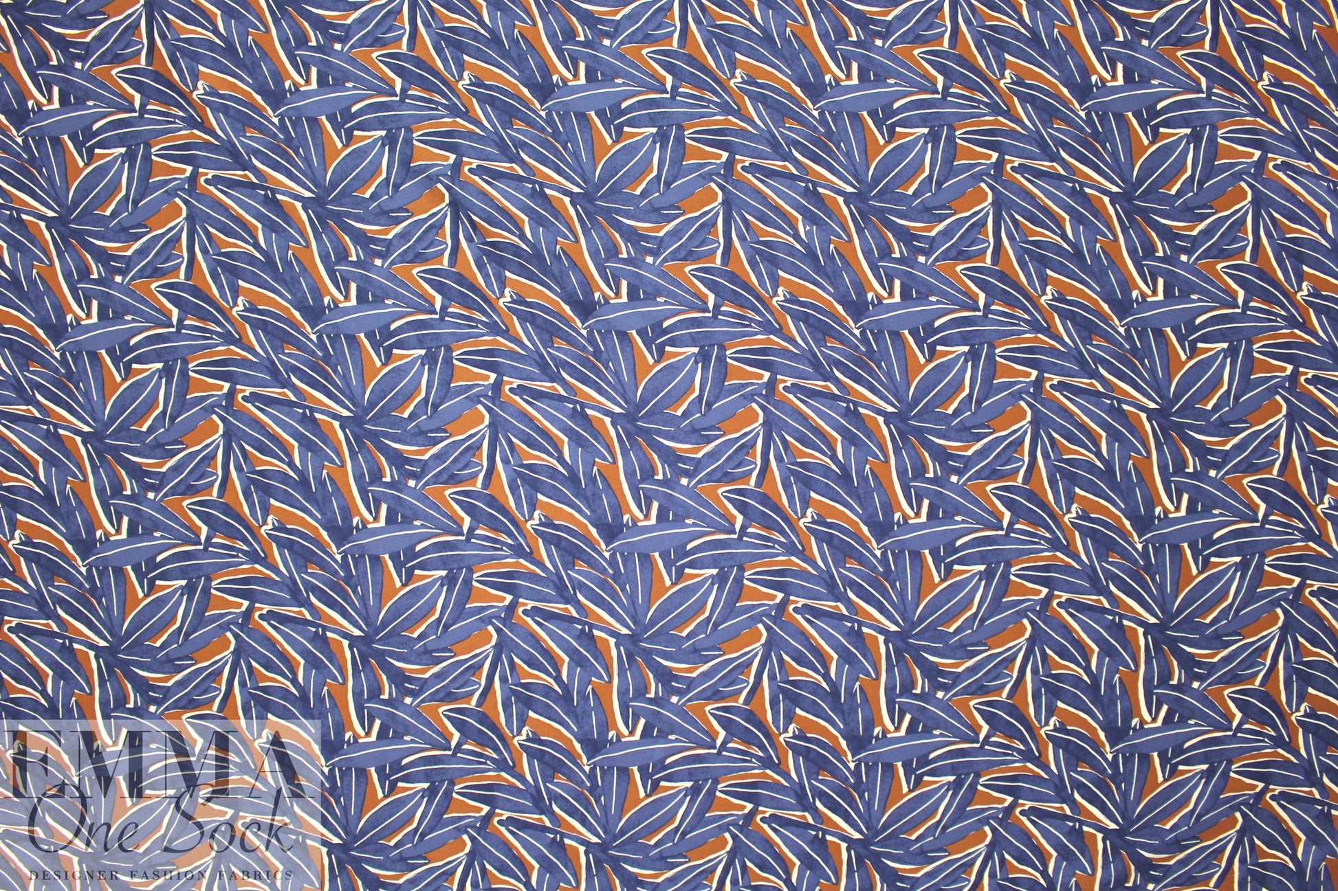 NY designer leafy graphic silk blouseweight