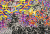 NY designer animal print abstract silk blouseweight