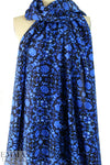 NY designer floral scroll print silk blouseweight