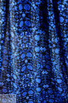 NY designer floral scroll print silk blouseweight 1.5 yds