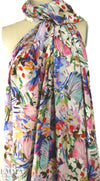 NY designer painted butterflies silk blouseweight
