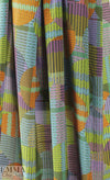 NY designer chevron graphic silk blouseweight