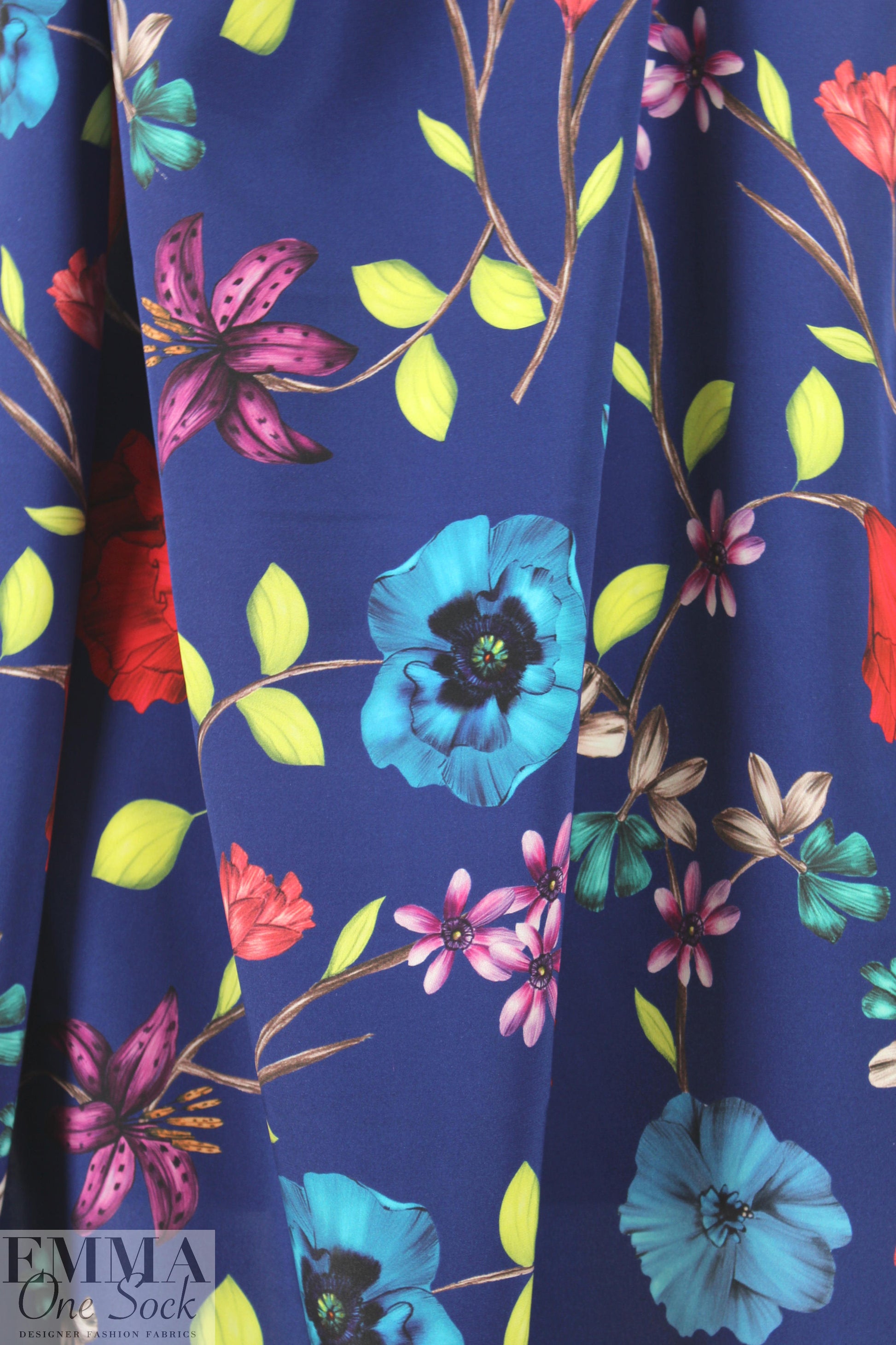 NY designer botanical silk 3-ply silk
